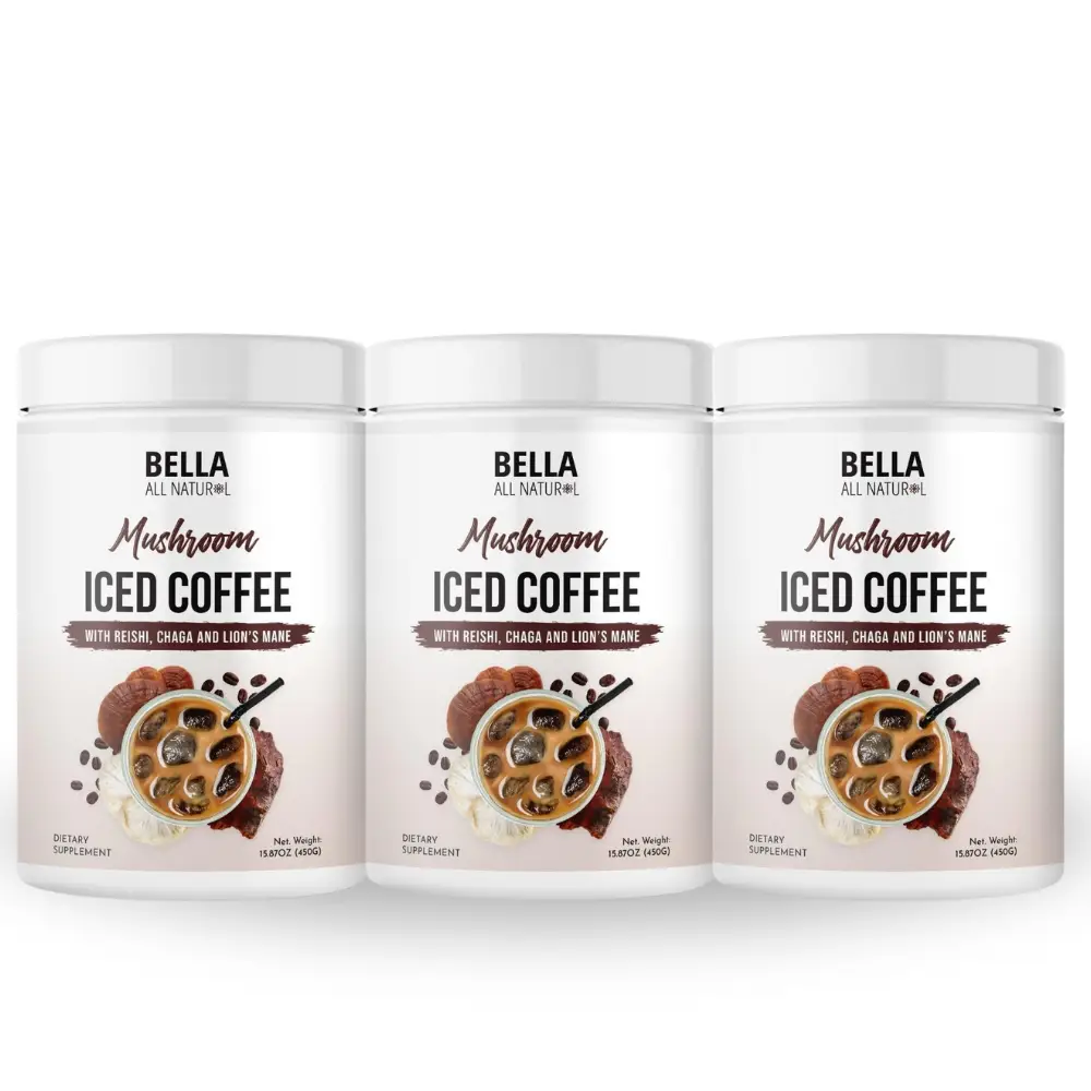3 Pack Bella All Natural Mushroom Iced Coffee