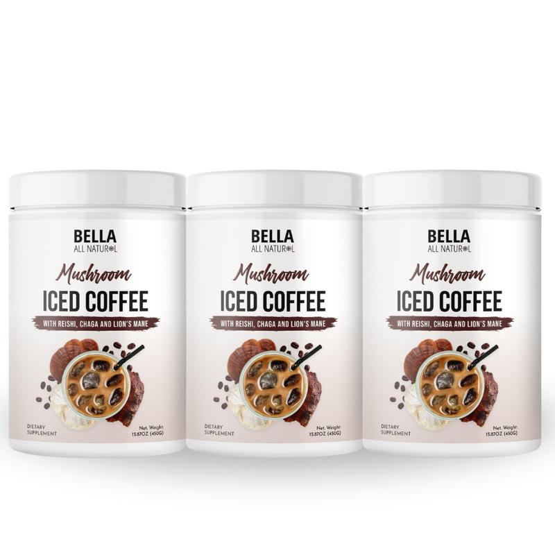 3 Pack Bella All Natural Mushroom Iced Coffee