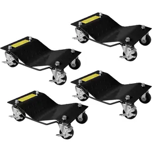 Wheel Dolly Set of 4,Heavy-Duty Car Dollies Set,Vehicle Rollers w/Locking Casters for Garage, Auto Shops, Storage - Anti-Slip Car Skates for Moving Cars, Trucks, Motorcycles