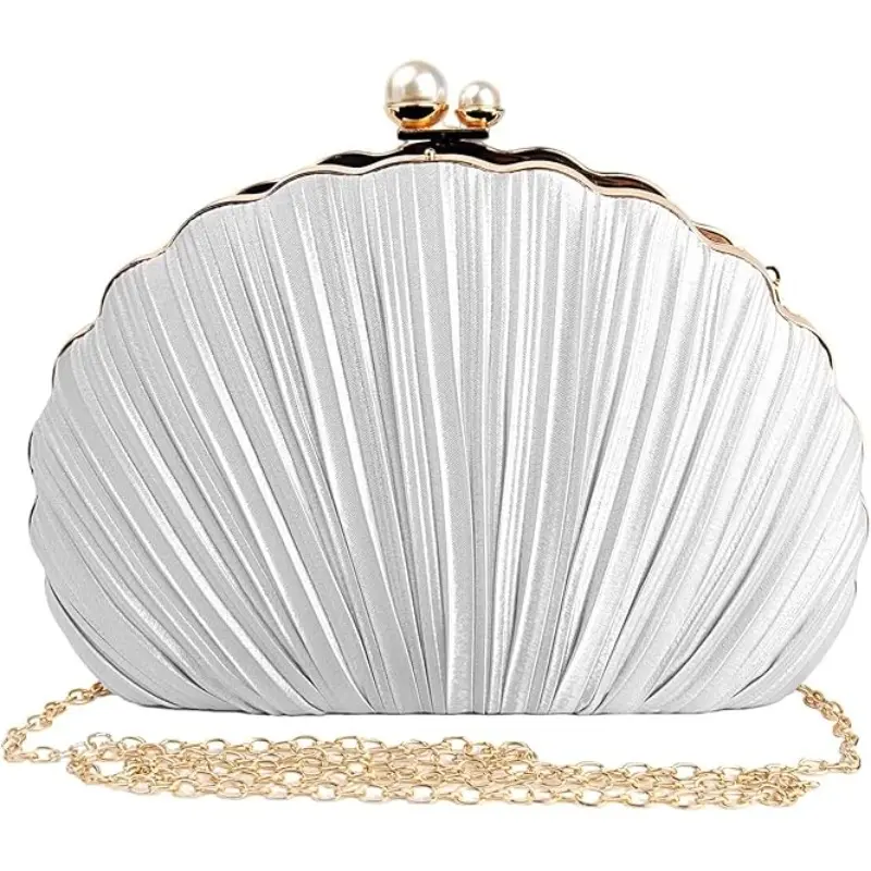 Women's Evening Handbags,Clutch Bag,Pearl Clutch,Seashell Purse,Dress Evening Bag,Women's Wedding Party t as wanita classic flap korean brand vintage designer fordable summer leather tok