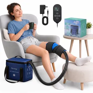 Cold Therapy Machine, Program Timer Ice Machine for Knee After Surgery, Portable Ice Therapy Machine with Quiet Pump, Large Cold Pad for Ankle, Arm Joints, Sports Injuries, Cryotherapy Pain Relief