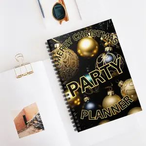 CHRISTMAS PARTY PLANNER Spiral Notebook - Ruled Line to write in