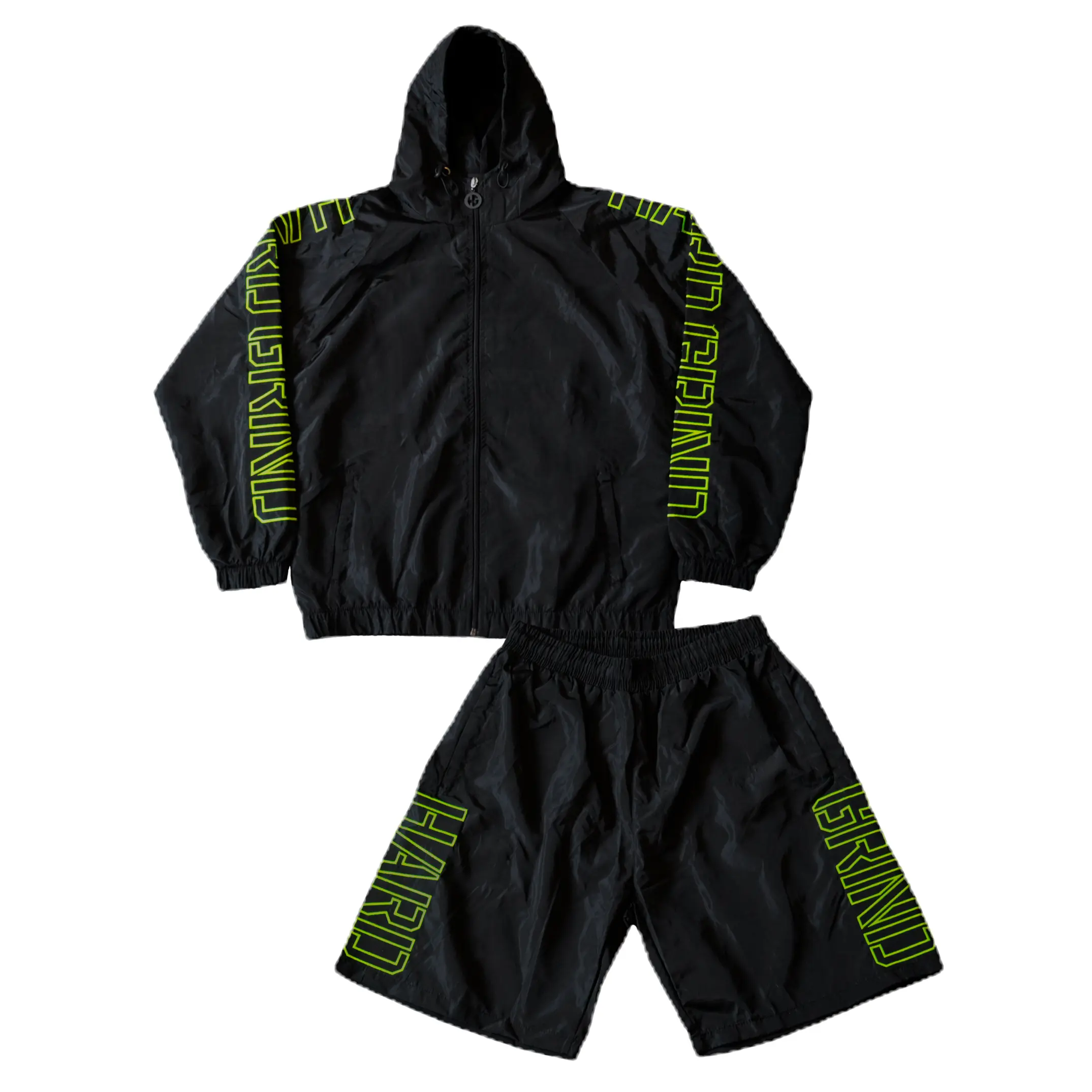 HG Windbreaker Suit - Black/Volt Green