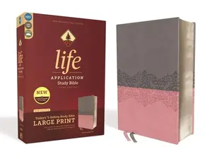 USED-Niv, Life Application Study Bible, Third Edition, Large Print, Leathersoft, Gray/Pink, Red Letter Edition by Zondervan (Unknown)