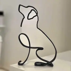 Golden Retriever Line Sculpture