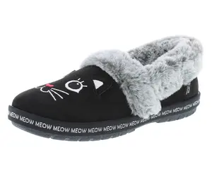 Skechers Bobs Too Cozy Meow PJ's Slip On Womens Shoes Size 6, Color: Black