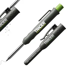 Tracer Deep Hole Construction Pencil Site Holster. Extendable 2B Carpenter Pencil with Inbuilt Carpenter Pencil Sharpener