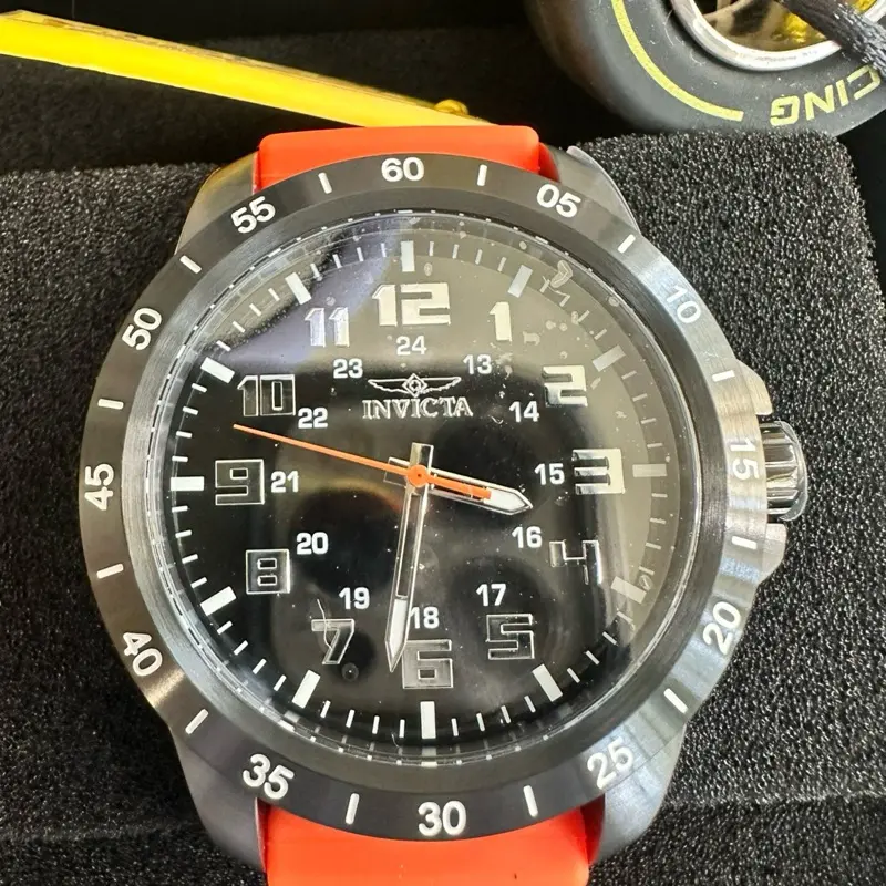 Invicta Pro Diver Stratus 39999 Men’s 45mm Black Dial Orange Strap Sport Watch