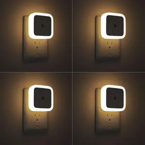 New Deal -Night Light, Night Lights Plug into Wall 4-Pack, Nightlight Plug in Night Lights, Dusk to Dawn Night Lamp Led Night Light for Bedroom, Bathroom, Hallway Warm White
