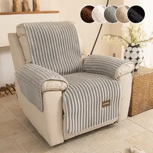 Single Color Plush Sofa Cushion, Thick All-Season Sofa Pad, Soft Velvet Couch Protector, Pet Friendly Non-Slip Design, Easy Clean, Washable Sofa Slipcover