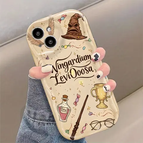 Harry Potter Design Transparent Phone Case, Soft Wave Protective Cellphone Cover, Fits iPhone 17/16/15 Series, Shockproof Durable Tpu Material Casing, Shockproof Phone Accessory, Accessories, Smartphone