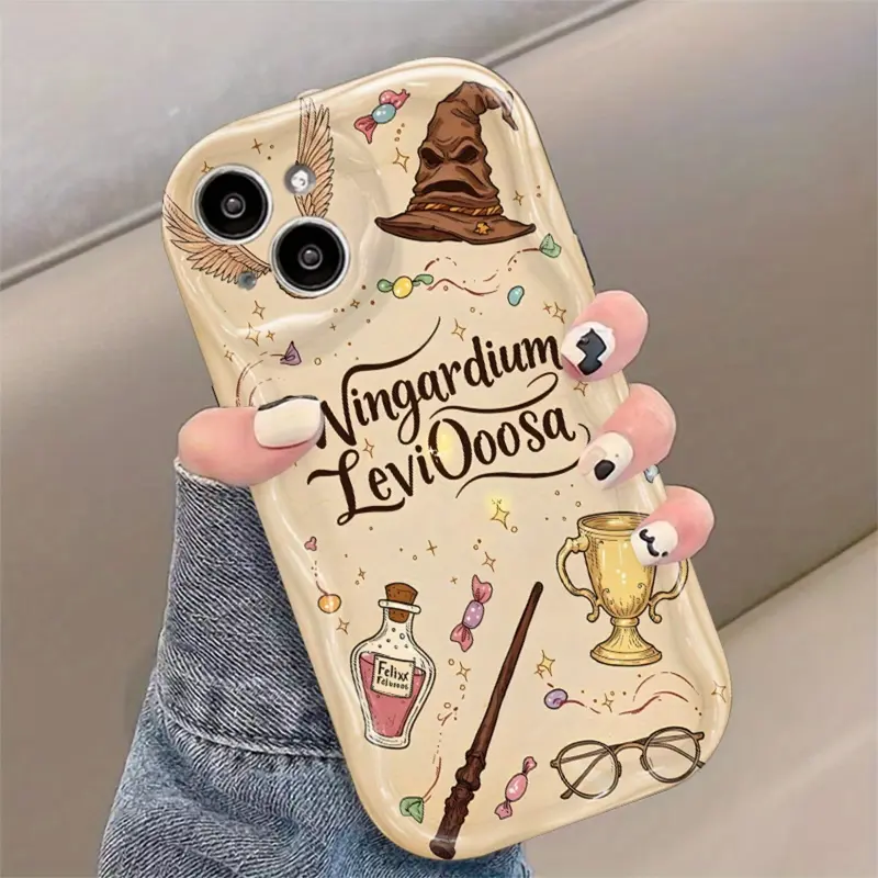 Harry Potter Design Transparent Phone Case, Soft Wave Protective Cellphone Cover, Fits iPhone 17/16/15 Series, Shockproof Durable Tpu Material Casing, Shockproof Phone Accessory, Accessories, Smartphone