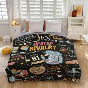 Soft Funny Throw Blanket Hollanov Theme Heated Rivalry Characters Fleece Blanket , Shane Hollander and Ilya Rozanov Hollanov Couple Romance Soft Flannel Throw , Perfect for Home, Office, Camping, Sofa and Bed, Gift for Fans
