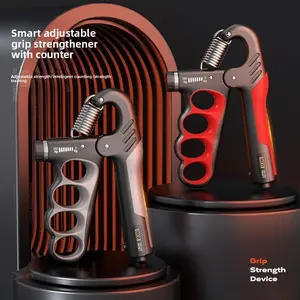 Adjustable Electronic Counting Hand Grip Strengthener, 5-100kg Resistance Hand Gripper for Forearm & Hand Strength Training bands
