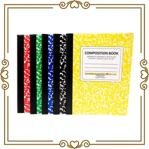 School Supply Boxes | Assorted Colors 5 Pack (Wide-Ruled or College-Ruled) Composition Notebooks | 100 Sheets, 200 Pages Per Pack