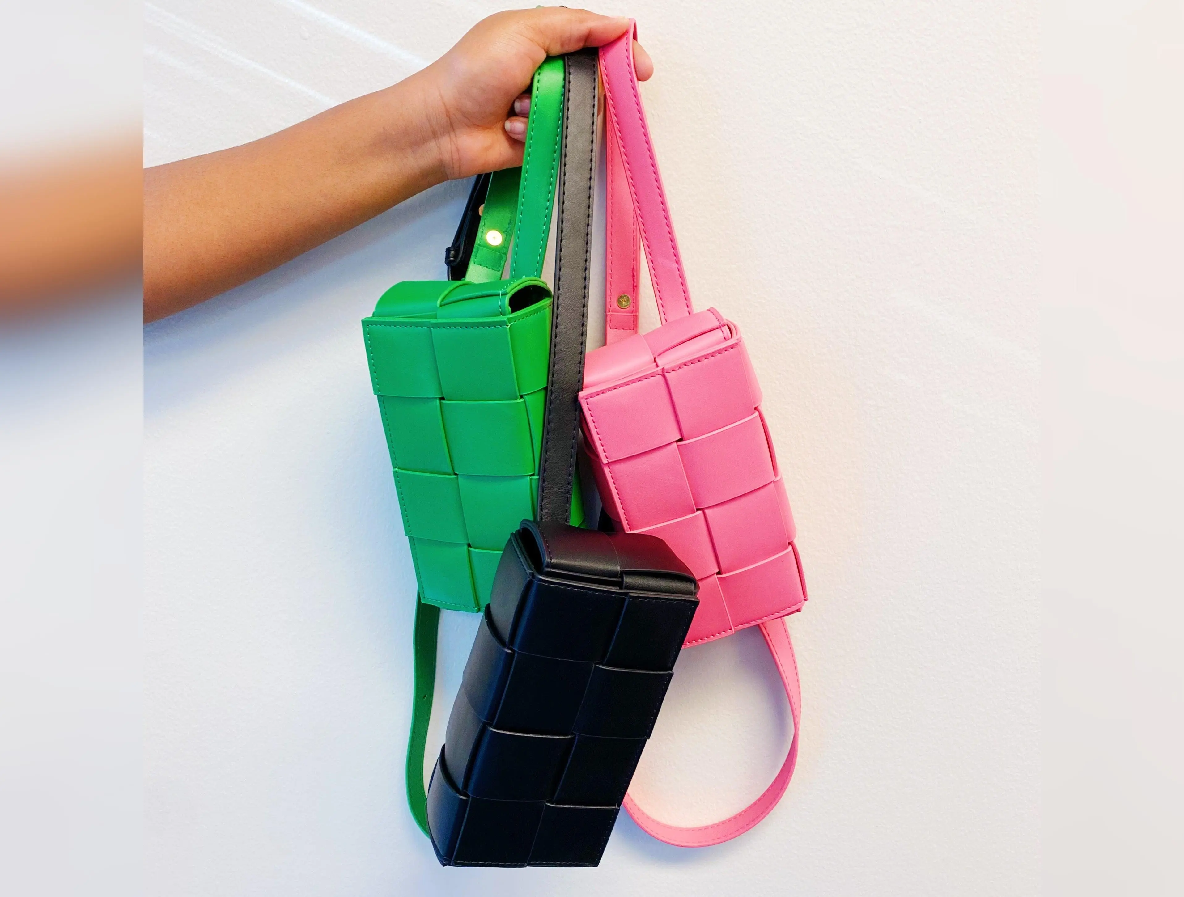 Candy Cube Woven Sling Bag