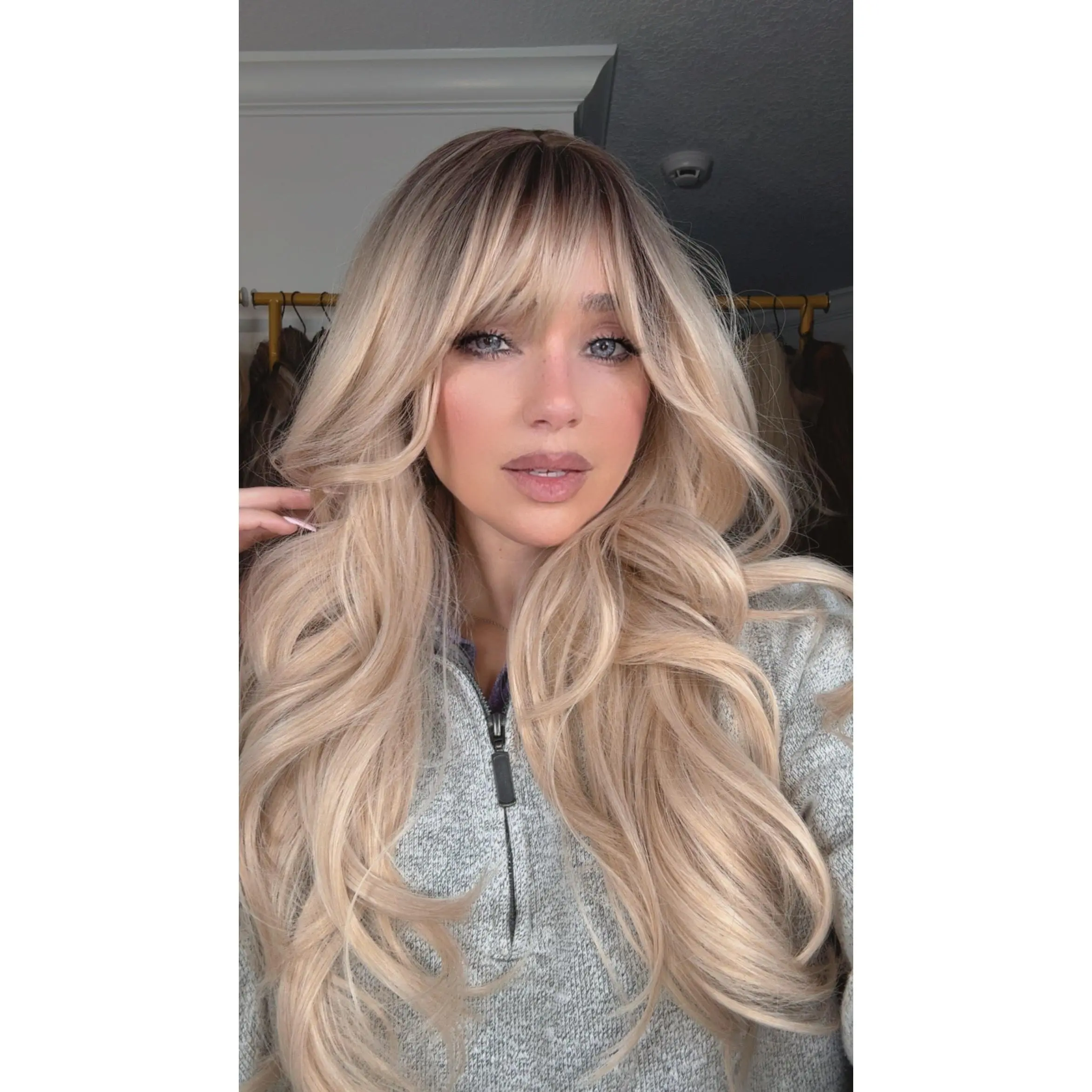 EllaRae | Analise Style Wig | Non Lace Front Blonde Wavy Style with Bangs