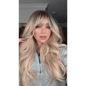 EllaRae | Analise Style Wig | Non Lace Front Blonde Wavy Style with Bangs
