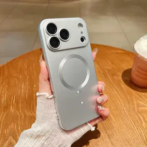 Magsafe Magnetic Charging Phone Case for iPhone 13/14/15/16/17 Series & Samsung A/S Series, Built‑in Lens Film Full‑Coverage Shockproof Ultra‑Thin Heat‑Dissipating Protective Cover Samsung S24 Ultra Samsung S25 Samsung S25 Edge Samsung S25 Plus