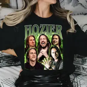 Hozier Matt Mercer New Version Shirt, Hozier Music Shirt, No Grave Can Hold My Body Down, Hozier In A Week Shirt, Hozier Unisex Gift, Gift for Fan Womenswear Tops Black Casual Crewneck Fitted Long Sleeve
