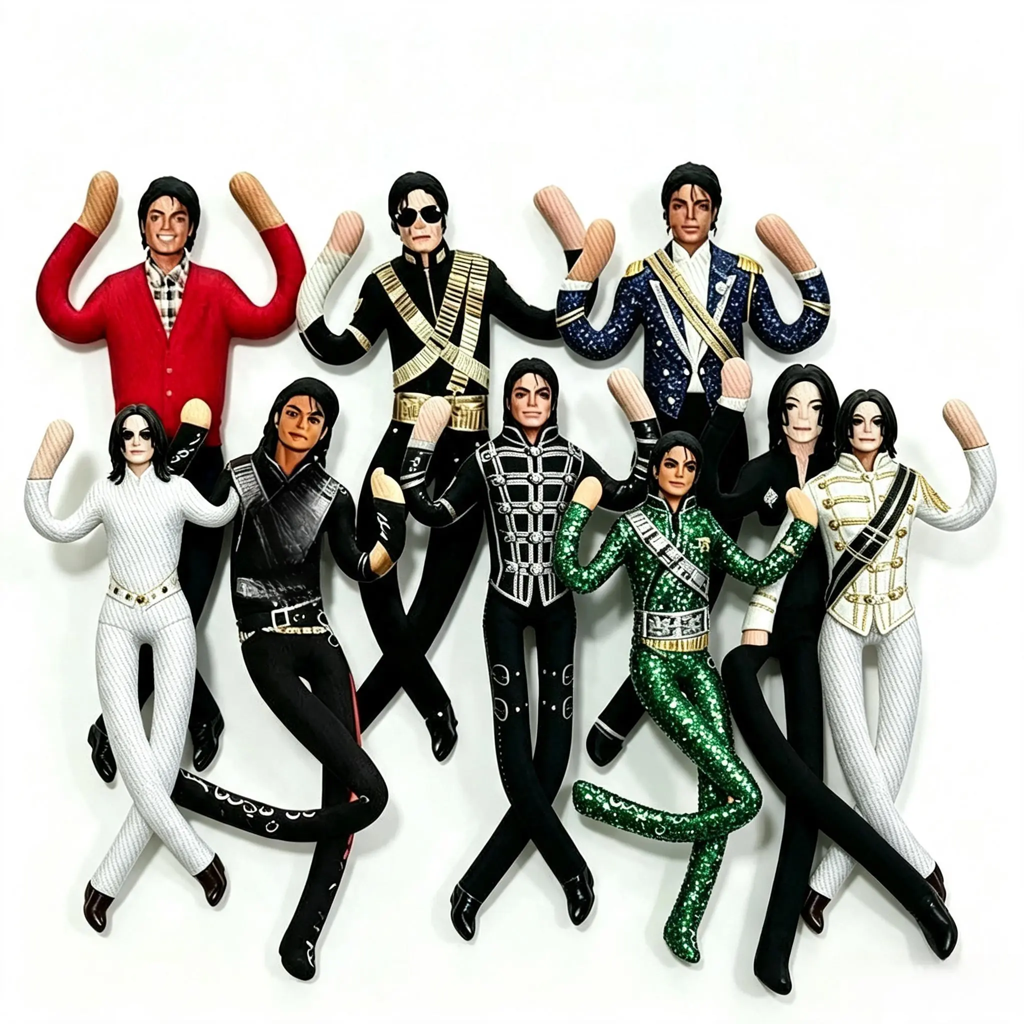 Michael Jackson Poseable Articulated Plush Doll Collectible Figure - King of Pop Home Decor Statue, Fan Memorabilia, Unique Music Gift for Collectors