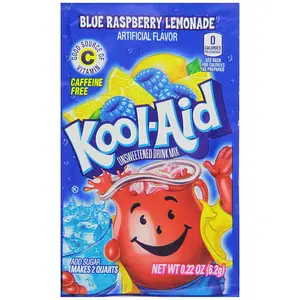 48x Kool-Aid Blue Raspberry Lemonade Drink Mix Pack - Refreshing Hydration Powder 0.13oz