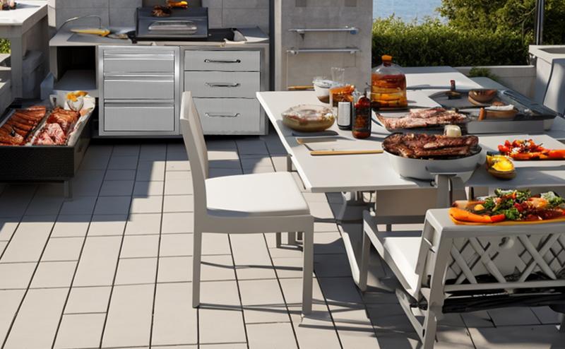 【GARVEE】24 x 6.5 Inch Outdoor Kitchen Drawers, Stainless Steel SingleLayer Access BBQ Drawers with Flush Mount Handle, 24 x 6.5 x 23 Inch