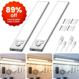 SHINE PAL Under Cabinet Lights,Motion Sensor Night Light Indoor,1500mAh USB Rechargeable Light,Magnetic Installation Dimmable Lights for Kitchen,Wardrobe,Pantry, Closet,Bathroom,Stairs,Sink Cabinet,Garage,Father's Day Gift