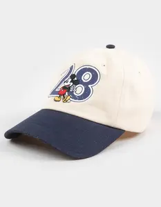 RSQ Disney Mickey Mouse 28 Strapback Dad Hat, Navy & White