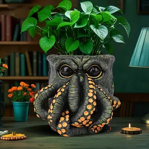 Creative Monster Octopus Flower Pot with Drainage Holes, Indoor Outdoor Garden Decoration, Ideal for Succulents Cacti Flowers