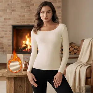 Women's Ultra Soft Fleece Lined Thermal Shirt - Long Sleeve Base Layer Tops for Cold Weather, Warm Comfortable Thermal Undershirt Perfect for Winter Outdoor Activities, Hiking, Skiing, and Everyday Wear