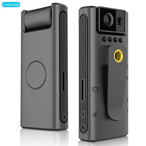 Lumivault Wearable Camera with Audio and Night Vision, 180° Rotating Lens, USB Charging, Compact Design for Sports and Travel, Wearable Action Cam, Wearable Body Cam, Wearable Recording Camera