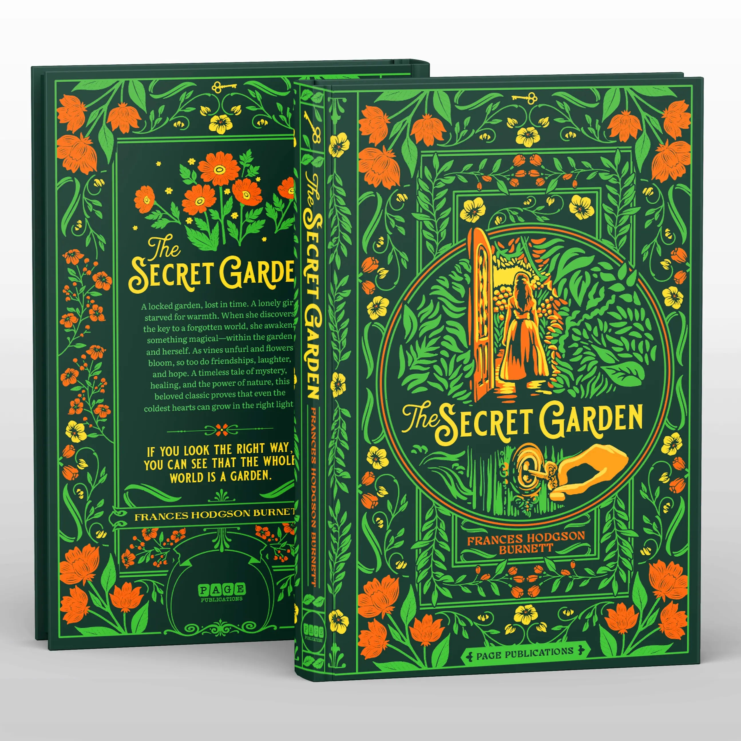 The Secret Garden by Frances Hodgson Burnett - Illustrated Hardcover Storybook, Heartwarming Classic Novels with Mystery, Nature, Transformation Elements (Literature & Art Book)