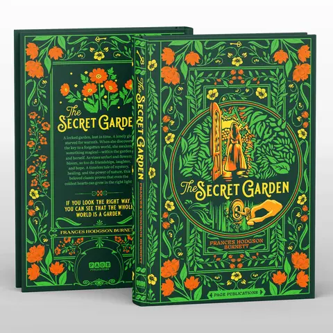 The Secret Garden by Frances Hodgson Burnett - English Illustrated Hardcover Classic Novel, Heartwarming Tale, Screen-Free Book with Mystery, Nature, Friendship, Transformation, Garden Rebirth Arc (All Ages Cherished Read, Literature & Art Category)