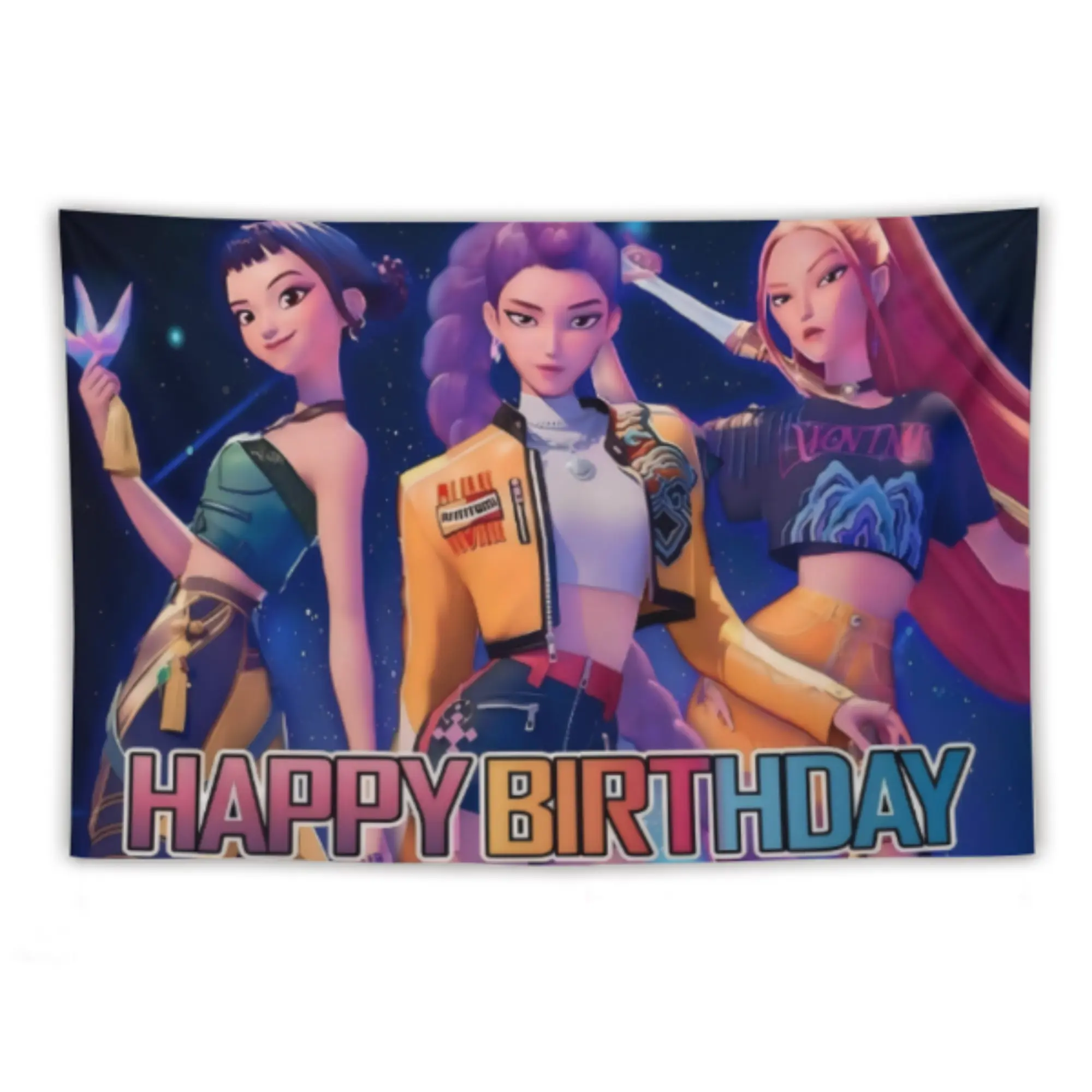 Kpop Demon Hunters Tapestry 3x5Ft Flag for Home College Dorm for Boys Bedroom Wall Decor