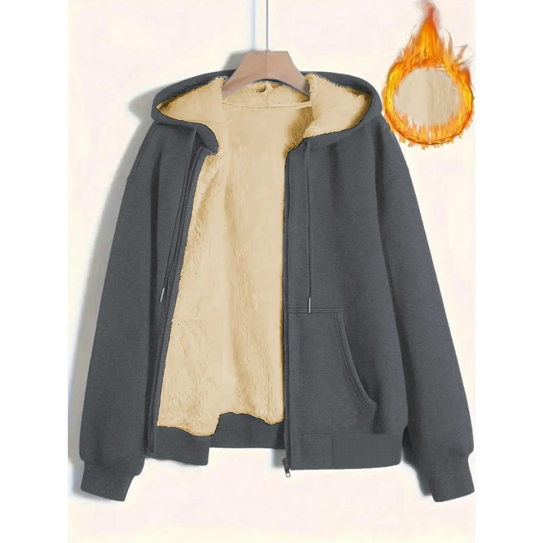 Dark gray # 3 threaded zipper