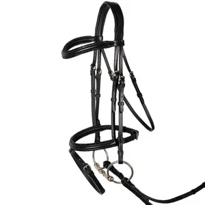 Schneiders Black Crystal Trim Dressage Bridle