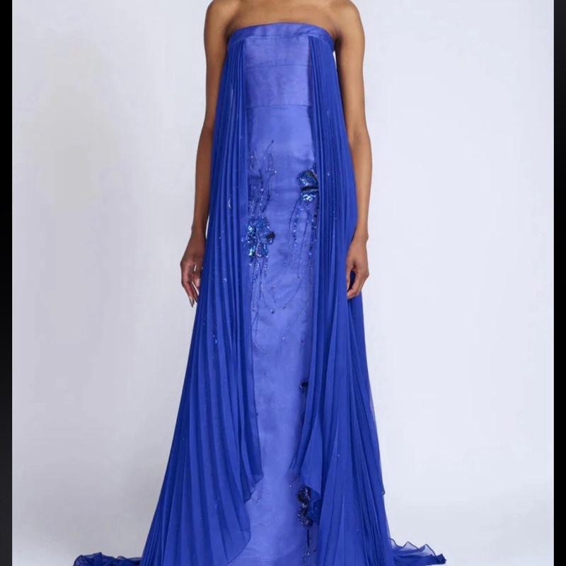 Bibhu Mohapatra Organza Strapless Gown  Formal Evening Luxury Designer Dress