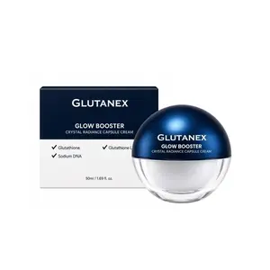 GLUTANEX Glow Booster Crystal Radiance Capsule Cream – Advanced Capsule Technology Moisturizer with Glutathione, Niacinamide & Sodium DNA, Lightweight Hydrating Face Cream for Smooth, Radiant-Looking Skin (50ml)