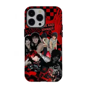 Jake W.e.bber & Johnnie Gui.l.bert Collage Phone Case Y2K Emo Collage Phone Cover Perfect Gift for Fans Her/Him Compatible for iPhone 11 12 13 14 15 16 17 Pro Max Plus Air Mini Alternative Scene Kid Alt Rock Band Armor Cover