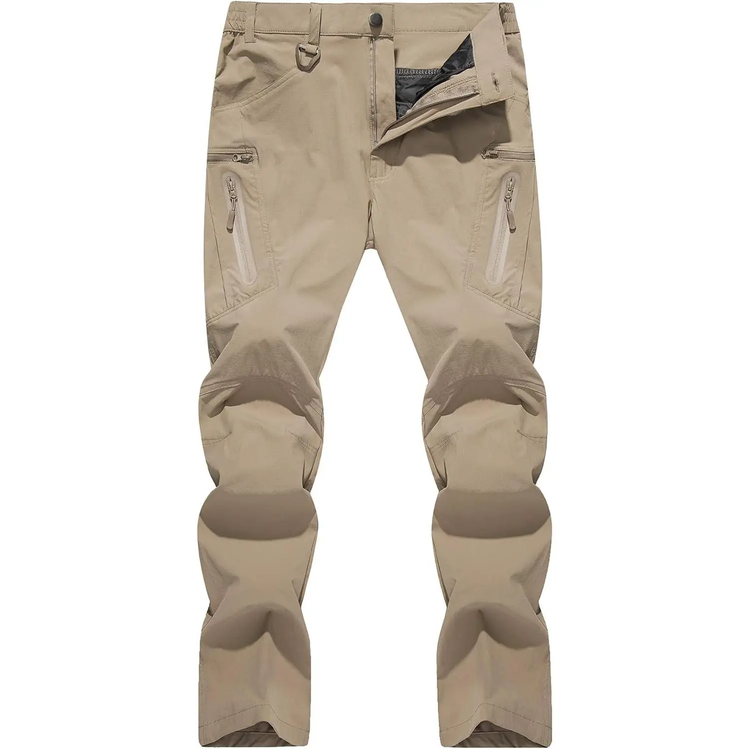 Men's Lightweight Hiking Tactical Pants Waterproof Quick Dry Cargo Work Rain Outdoor Pants 8 Pockets