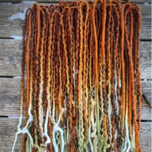 Auburn Sunshine and Sage Full Set of Wool Dreadlocks
