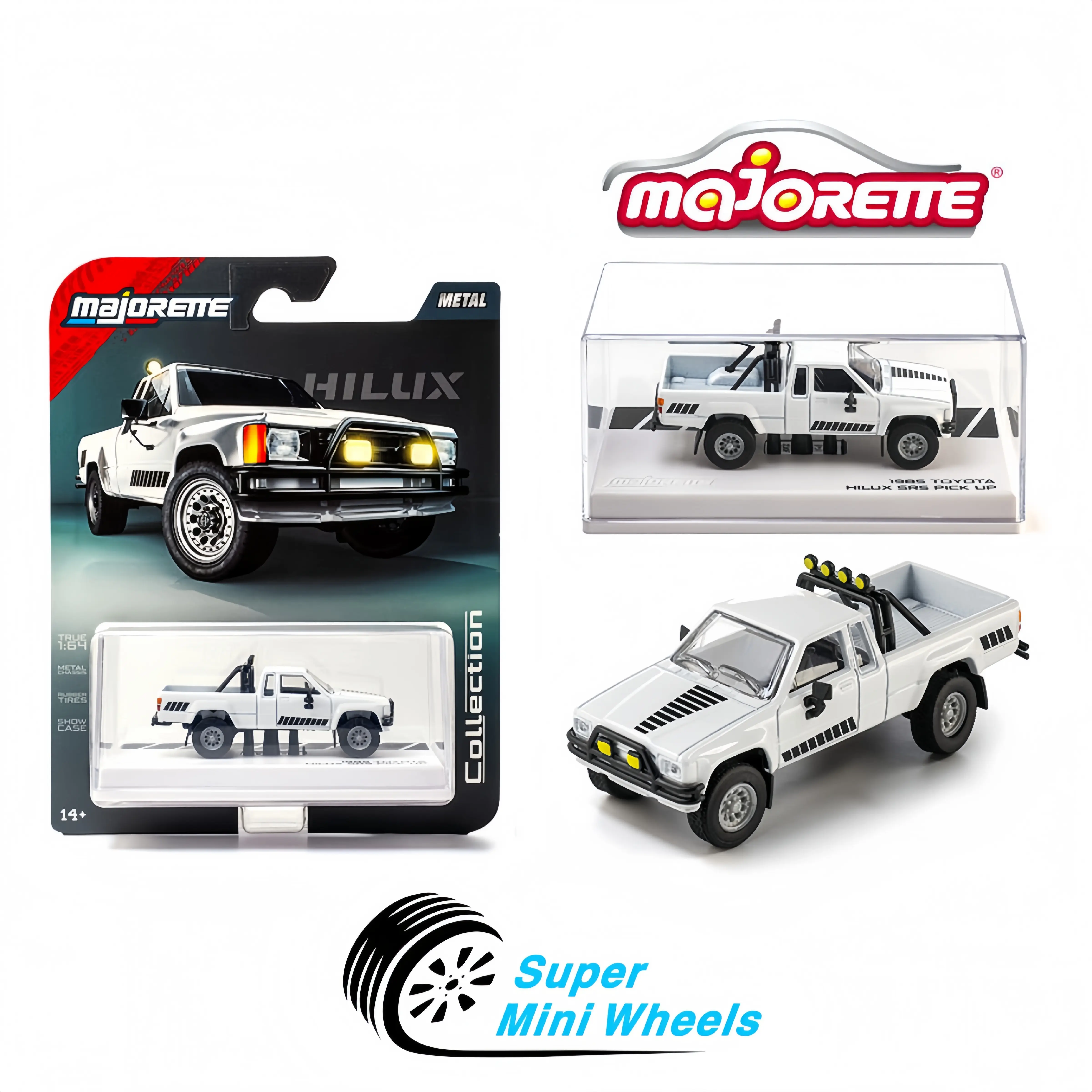 Majorette 1:64 Collector Series – 1985 Toyota Hilux SR5 4×4 – White
