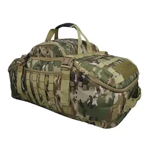 60L Men's Travel Duffle Bag Backpack - Tactical Gear, Hiking, Carry On, Multi-Day, Outdoor Backpacks for Overnight Travel, Military Deployment, Gym Workouts with City Charger