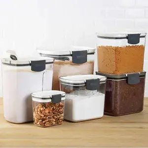 Prepworks ProKeeper 6-Piece Storage Container Set Airtight Lids Plastic Utensils for Pasta & Dry Goods Kitchen Organization