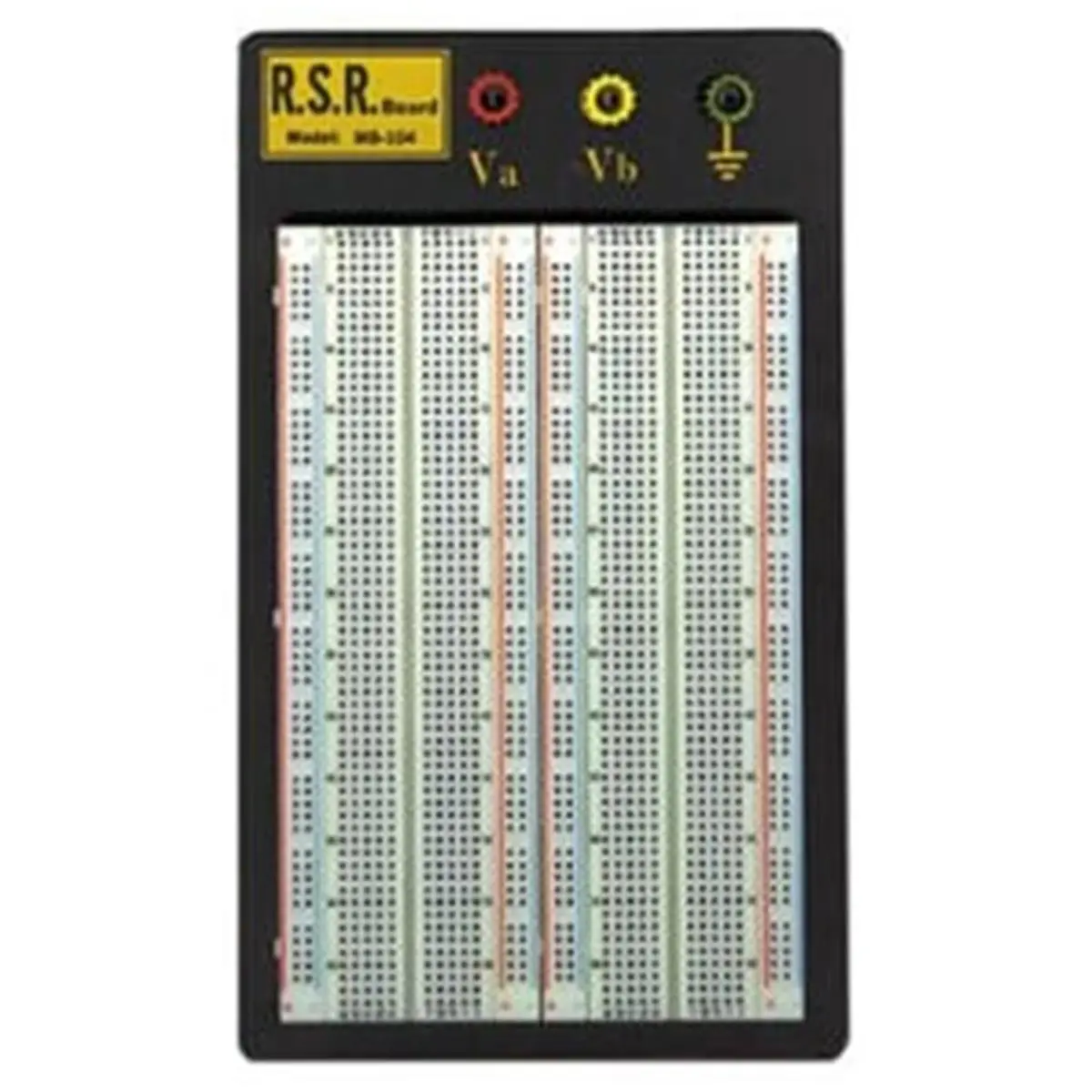 RSR ELECTRONICS Large Aluminum-Backed Solderless Breadboard (6.5x4.5", 6.5 x 4 1/2 x 1/2 in), Nickel-Plated Clips & Binding Posts for Motherboard Testing, Prototyping (Computers & Office Equipment, Desktop & Laptop Components, Motherboards), Rectangular
