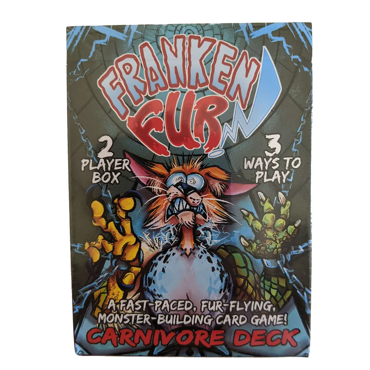 Frankenfur! Card Game - Fast Fun Monster Making Card Game - Create Creatures Animal Game for All Ages - 90's Nostalgia - Herbivore deck