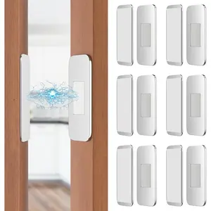 6 Sets Ultra Thin No Drill Magnetic Cabinet Door Catch, Adhesive Stainless Steel Drawer Door Cabinet Magnets to Stay Closed, Cabinets Latches for Kitchen, Bathroom, Closet, RV Doors Closure