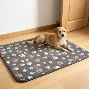 Paw Pattern Pet Blanket, Soft & Comfortable Pet Mat, Pet Supplies for Dogs & Cats, Warm Pet Blanket for Fall & Winter