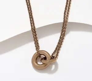 David Markstein Bronze "Two Circles, One Love" Necklace